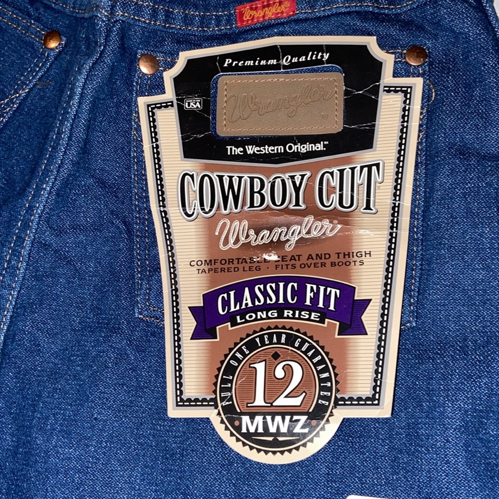 New with tag Cowboy Cut Wrangler Classic Fit Long Rise jeans size 9/10 X 30 - Picture 5 of 12